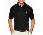 Nautica Short Sleeve Solid Deck Polo  BLACK