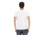 Short Sleeve T-shirt with V-neck and Front Print M Men