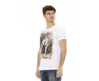 Short Sleeve T-shirt with Round Neck and Front Print M Men