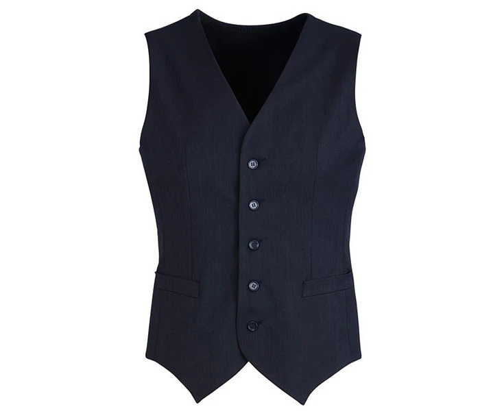 Mens Peaked Vest Waistcoat w/ Knitted Back Suit Formal Wedding Dress Up - Navy - 132