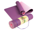 YOGA MAT Non-Slip Light Gym 1830x610x6mm Pilates Home Fitness - Assorted Colours