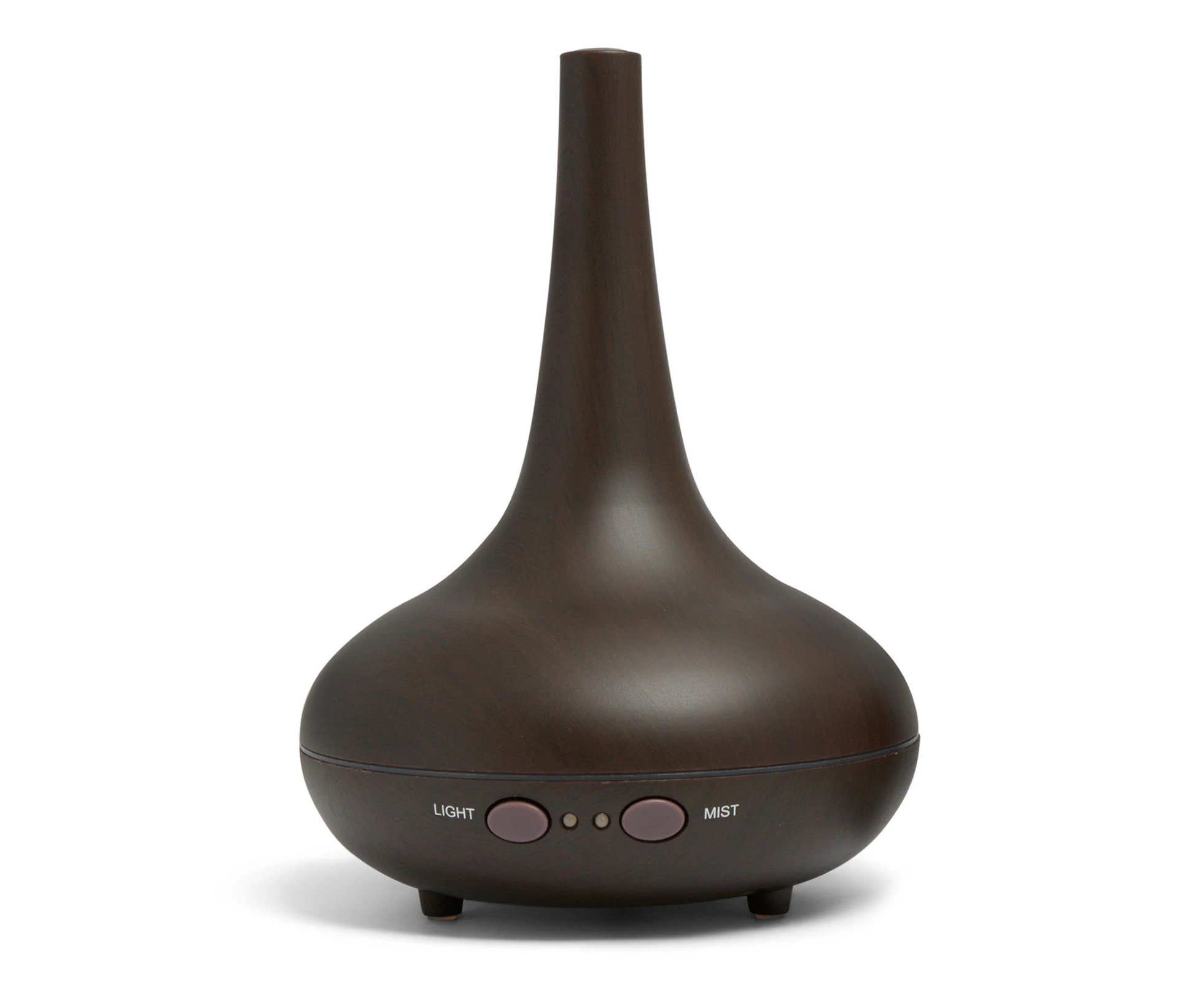 Essential Oil Diffuser Ultrasonic Humidifier Aromatherapy LED Light 200ML 3 Oils - Colour: Dark Wood Grain - Size: 15 x 15 x 20cm