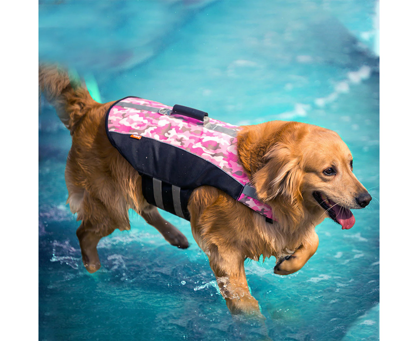 S M L XL Dog Life Jacket Pet Safety Vest Swimming Boating Float Aid Buoyancy Lifesaver Camo Green Camouflage