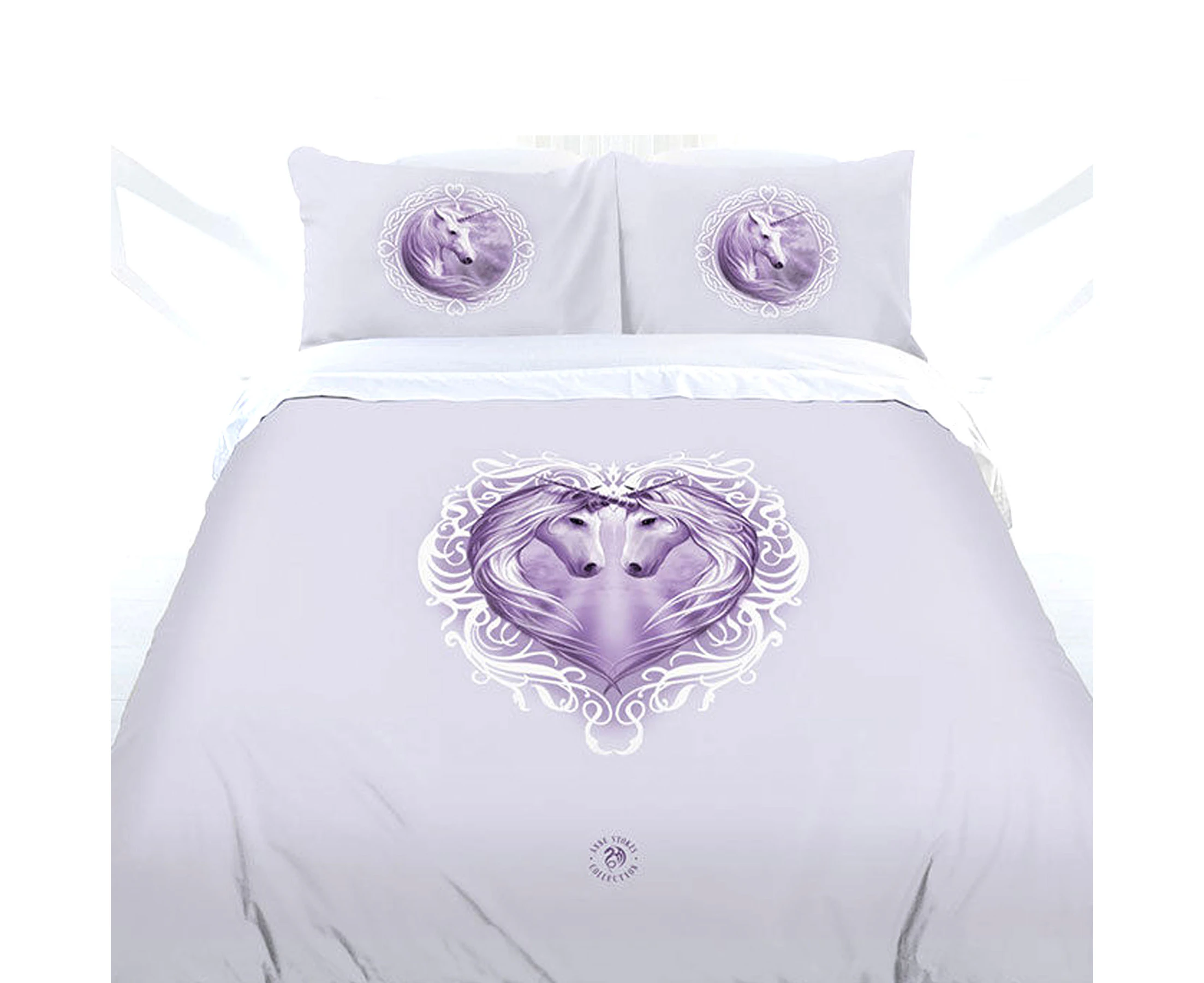 Anne Stokes White Unicorn Quilt Cover Set Double