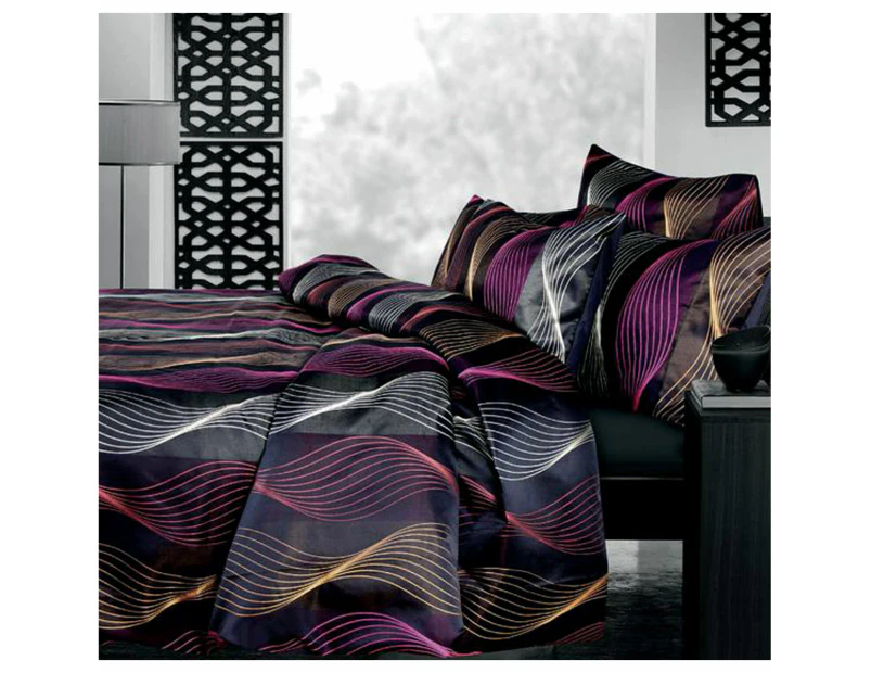 Accessorize Airwave Multi Jacquard Quilt Cover Set Single