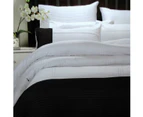 Pintuck Black Quilt Cover Set Single