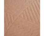 J.Elliot Home Merida Clay Pink Velvet Quilted Coverlet Set Queen/King