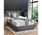 Oikiture Bed Frame King Single Gas Lift Storage with Mattress Grey ENZO