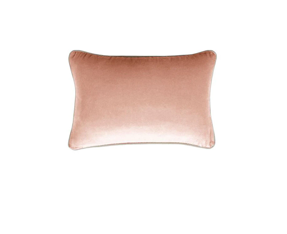 J Elliot Home Gabriel 100% Cotton Oblong Cushion Cover 33 x 48 cm Blush