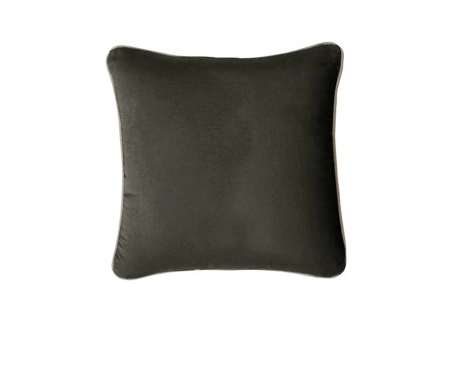 J Elliot Home Gabriel 100% Cotton Cushion Cover 43 x 43 cm Charcoal