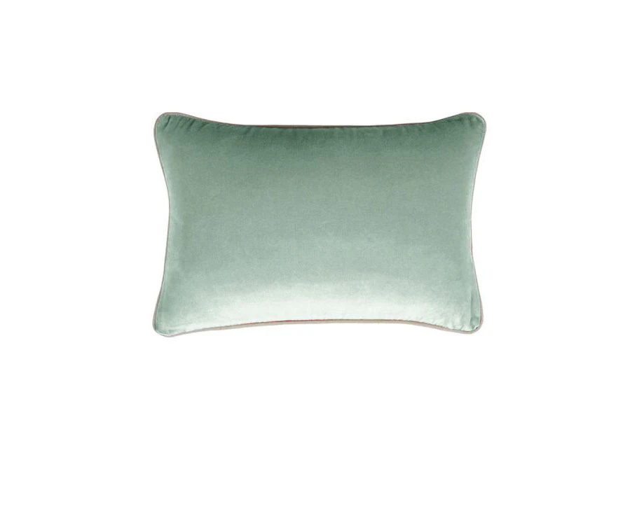 J Elliot Home Gabriel 100% Cotton Oblong Cushion Cover 33 x 48 cm Sage(also known as grey)