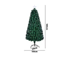 Mazam Christmas Tree 1.8M  6FT LED Xmas trees Optic Fibre  Multi Colour 230 Tips