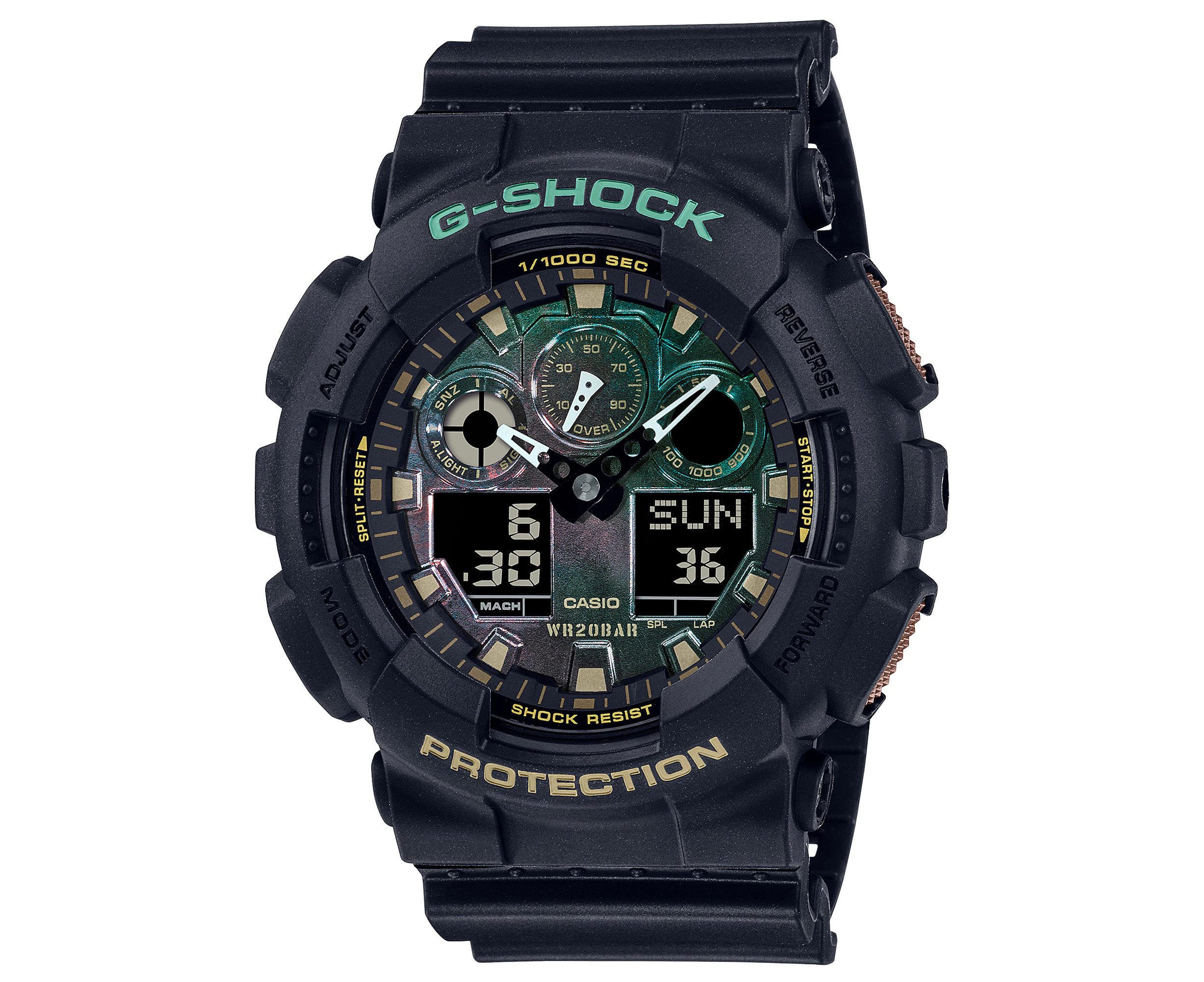 G-Shock Digital Black Resin Band Men's Watch GA100RC-1A