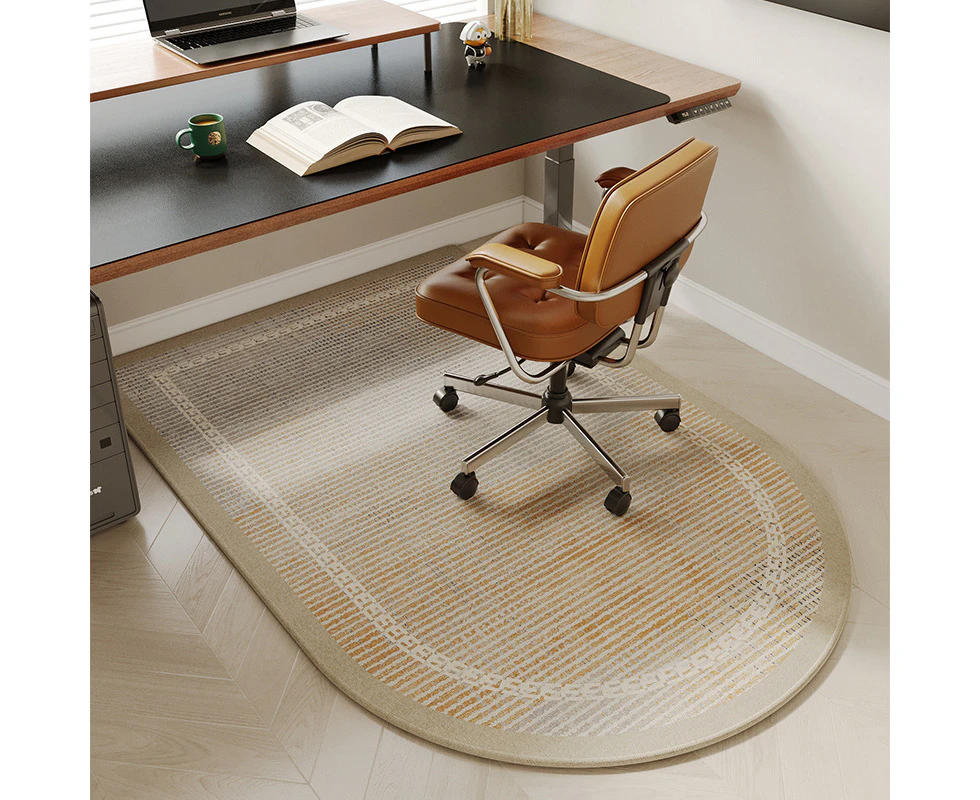 Desk Chair Mat For Hardwood Floor and Tile 90x140cm Office Chair Mat For Rolling Chairs-Yellow