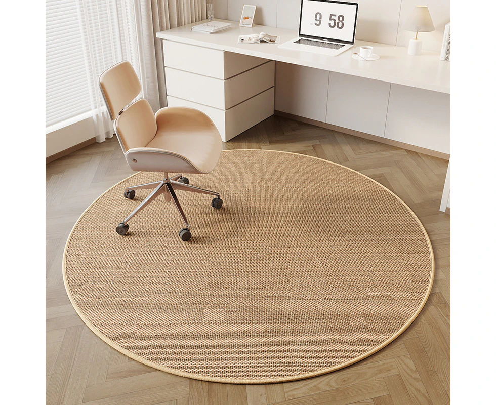 Chair Mat For Hardwood Floor Diameter 80cm Desk Chair Mat For Hard Floors Slip Resistant Under Desk Rug-Yellow-Yellow