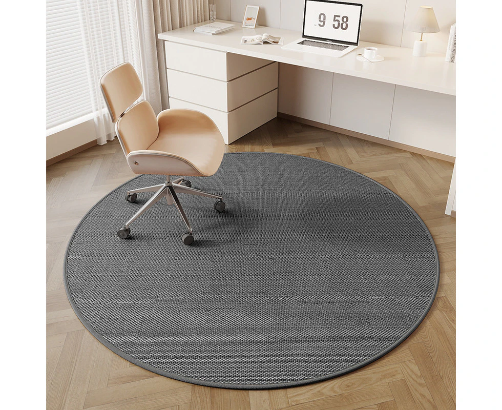 Chair Mat For Hardwood Floor Diameter 150cm Desk Chair Mat For Hard Floors Slip Resistant Under Desk Rug-Yellow-Dark Grey