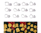 Christmas Patterned Cookie Cutters Baking Tools Plastic Baking Accessories - Christmas stocking