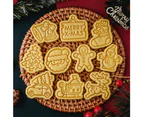 Christmas Patterned Cookie Cutters Baking Tools Plastic Baking Accessories - Christmas stocking