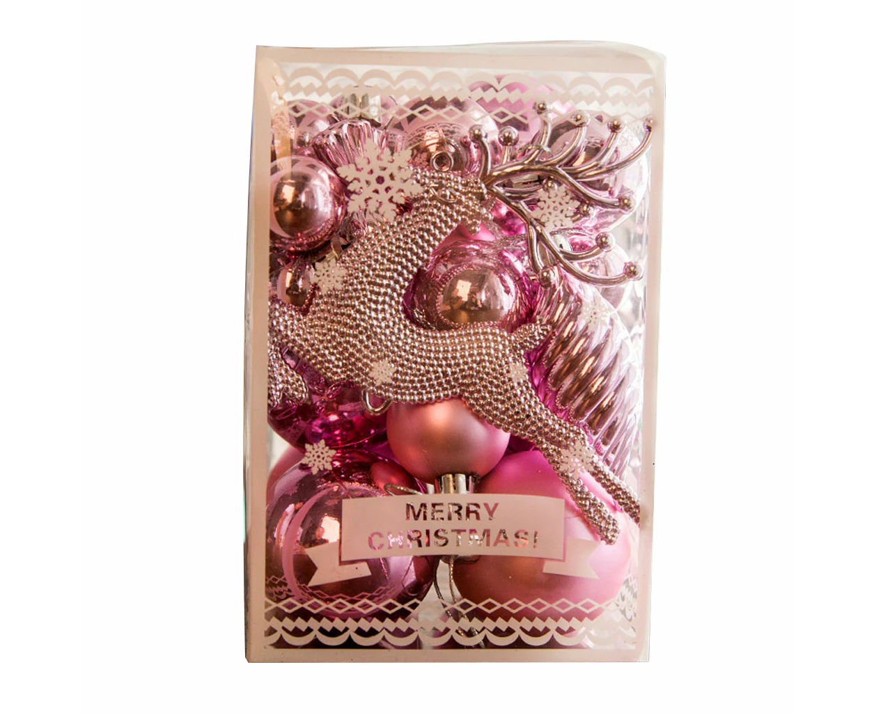 Christmas Tree Decorations Hanging Ornaments Decorative for Xmas Tree Holiday - Pink