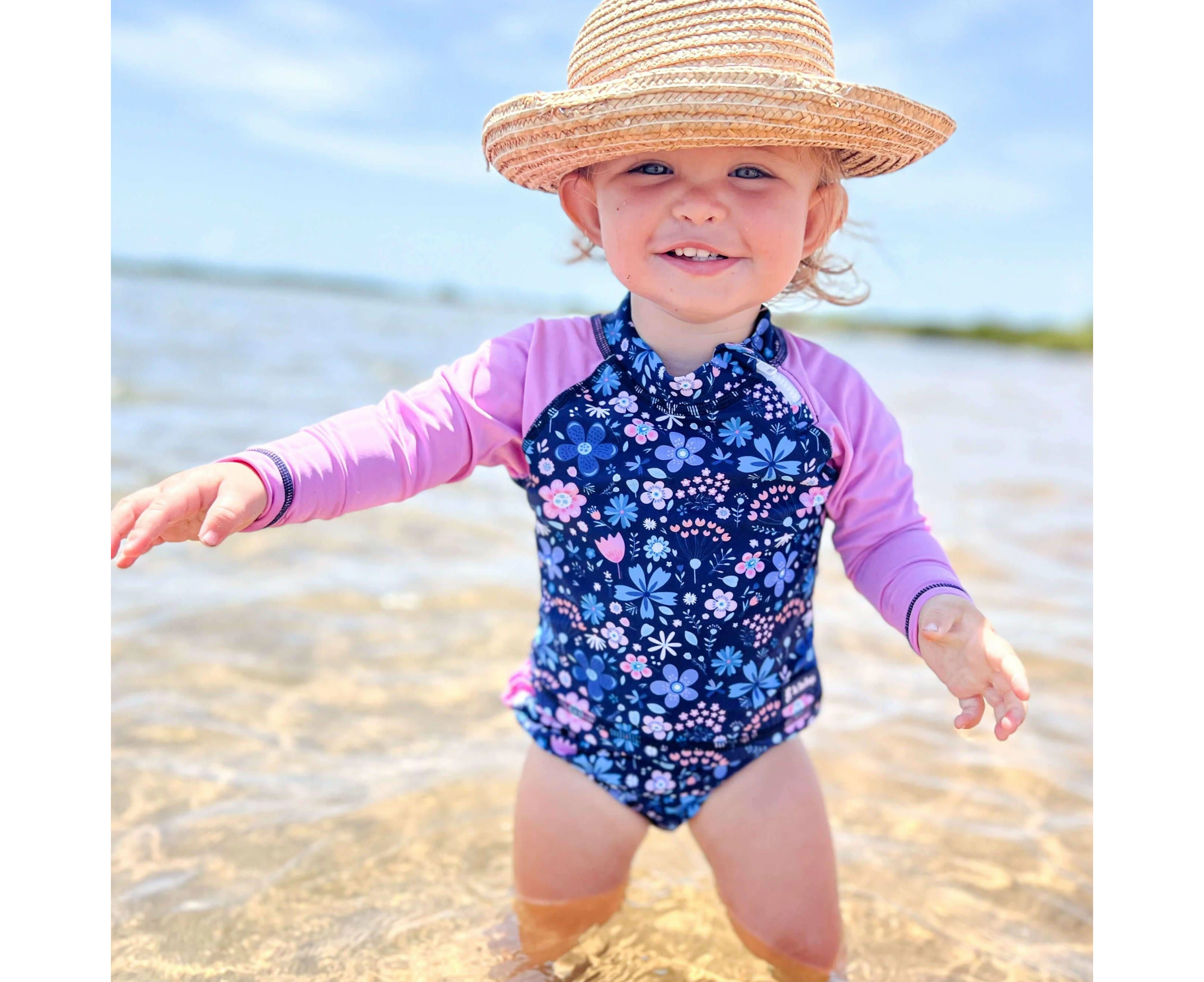 Girls Ruffles 'n' Rashie Swimwear| Flower Power