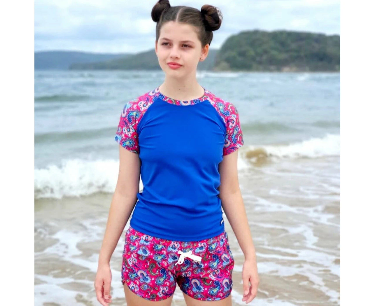 Girls Short Sleeve Rashie Sun Top | Fiesta!