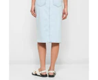 Target Split Front Denim Pencil Skirt