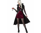 Blood Thirsty Beauty Vampire Vampires Female Vampiress Twilight Womens Costume - Red