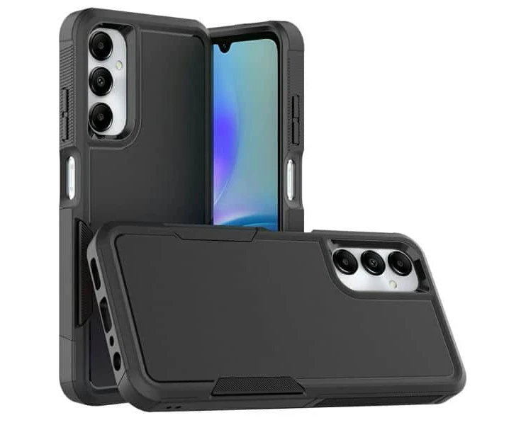 For Samsung Galaxy A15 5G 3in1 Case Drop Resistant Defender Tradies Hybrid Armor Heavy Duty Rugged Shockproof Tough Cover (Black)