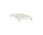 Oikiture Bed Frame King Single Size Bed Base White Boucle