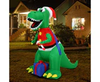 Mazam Christmas Inflatable Dinosaur 1.8M Xmas LED Lights Outdoor Decoration