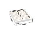 Oikiture Bed Frame Double Size Bed Base White Boucle