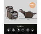 Electric Massage Lift Recliner Chair Faux Leather 8 Point Massage Heating, Dark Crimson