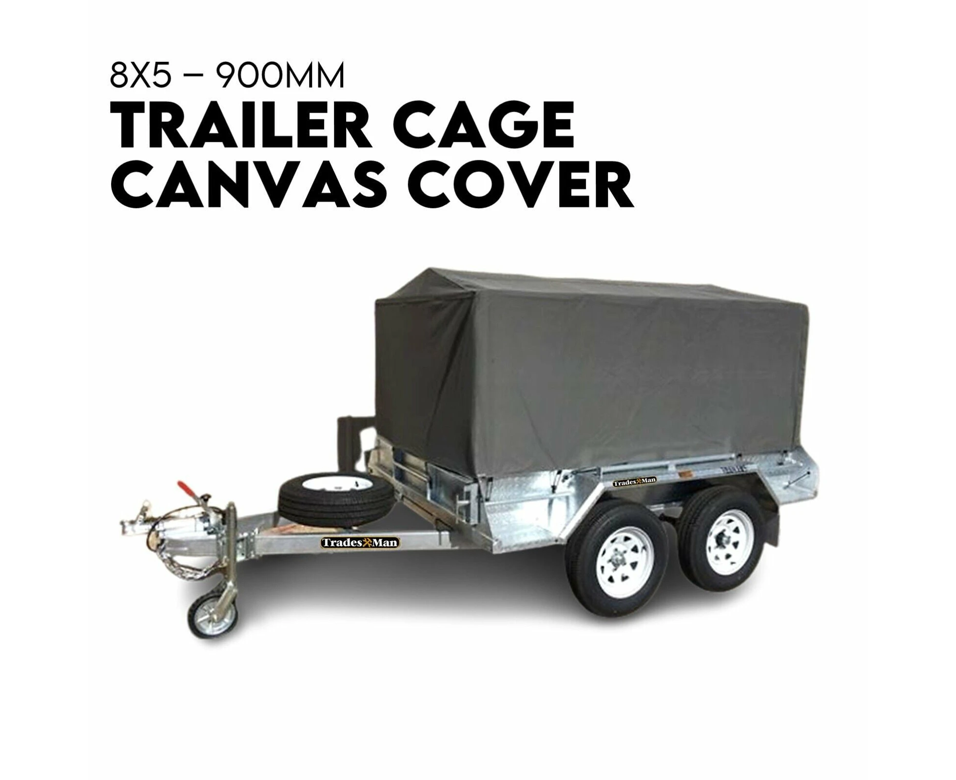 8X5 BOX TRAILER CAGE CANVAS COVER (900mm) 3 FOOT Thick Rip Resistant Waterproof