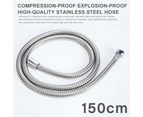 4pcs Bidet Douche Toilet Spray Shower Head Hose Sprayer Kit Silver