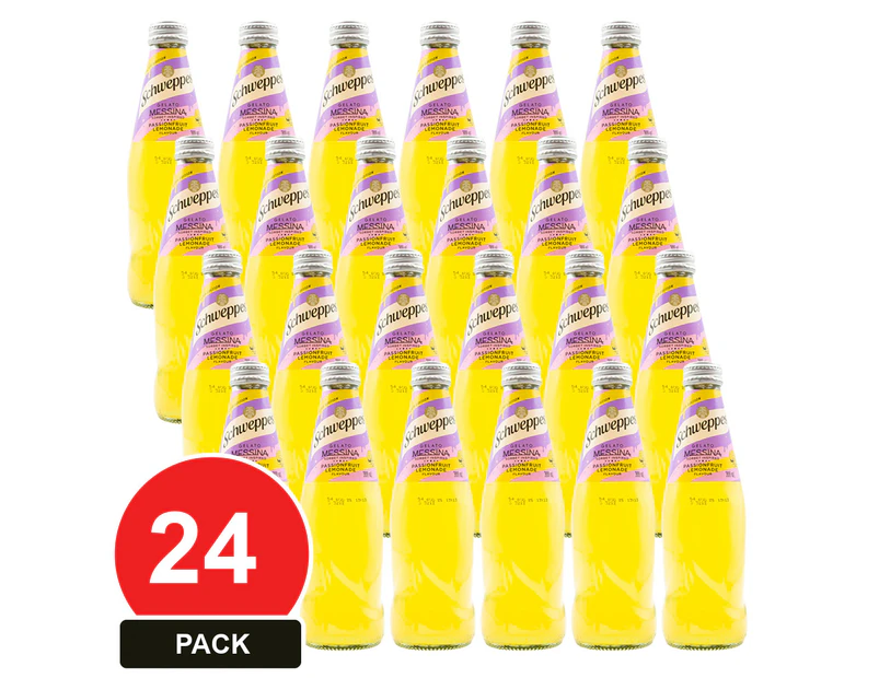 24 Pack, Schweppes 300ml Messina Passionfruit Lemonade