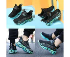 Kids Sneakers Lightweight Mesh Breathable Comfortable Running Tennis Athletic Boys Girls Shoes-Black