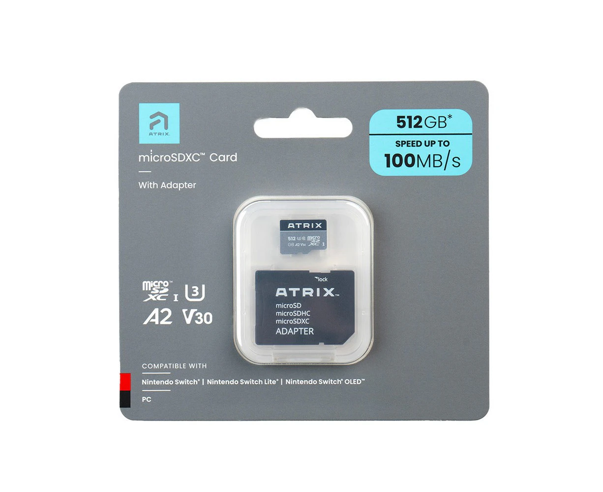 512GB Atrix Micro SD Nintendo Switch Memory Card