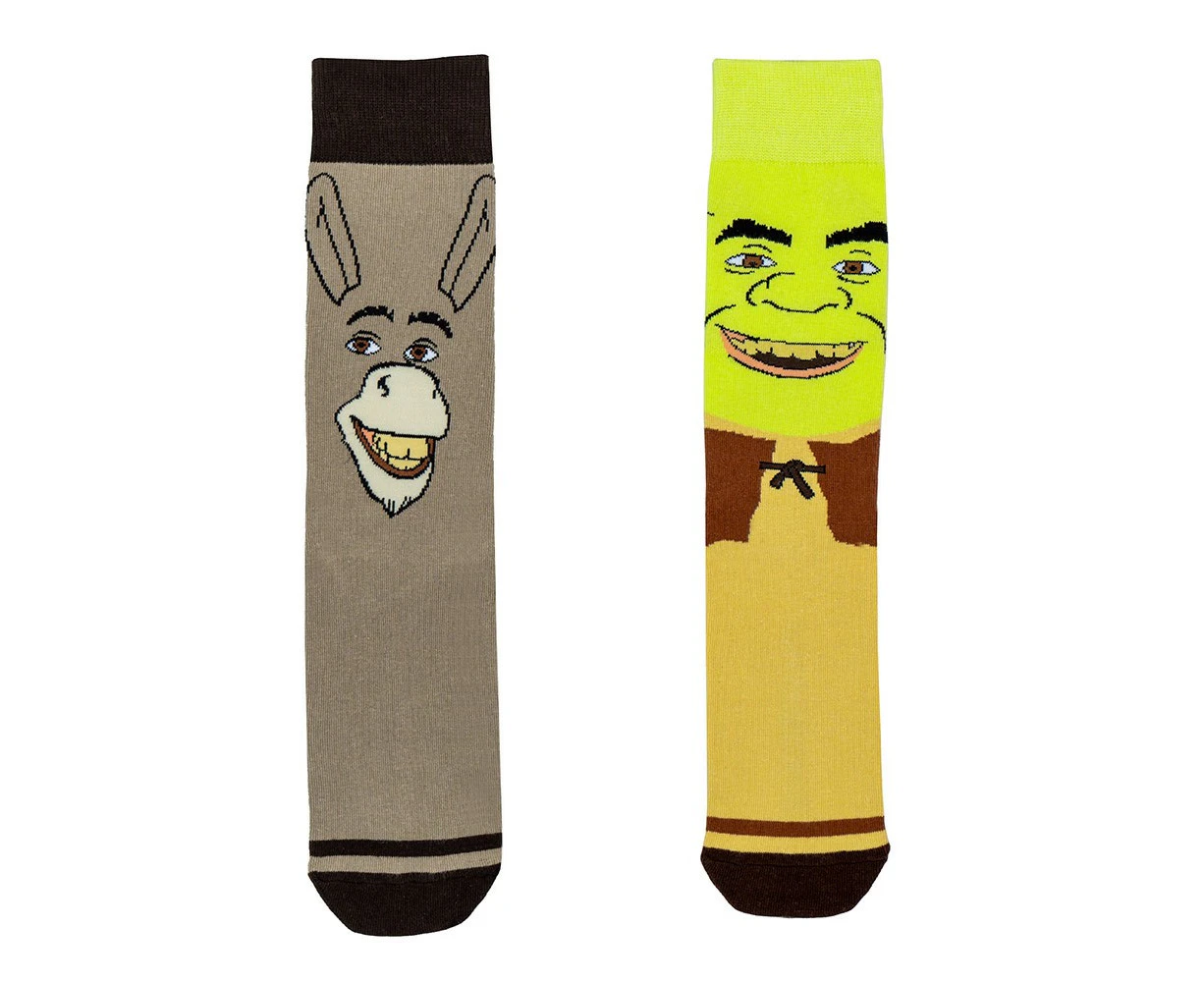 Shrek - Shrek & Donkey Faces Sock 2-Pack