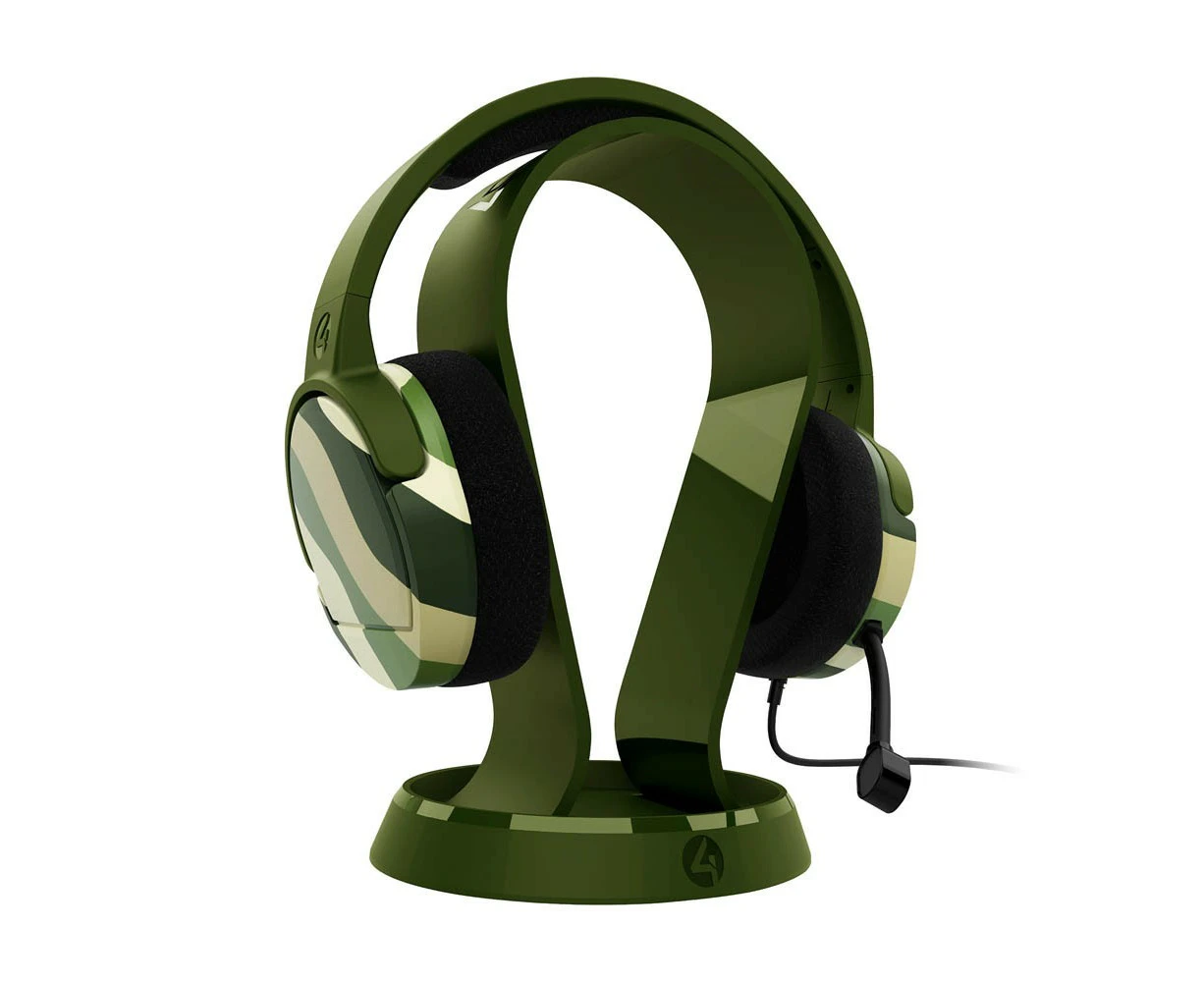 4Gamers Panther Gaming Headset Wave Forest + Headset Stand with Base