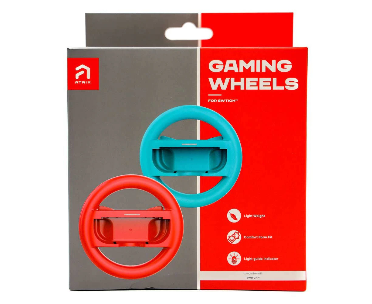 Atrix Joy-Con Gaming Wheel for Nintendo Switch 2-Pack