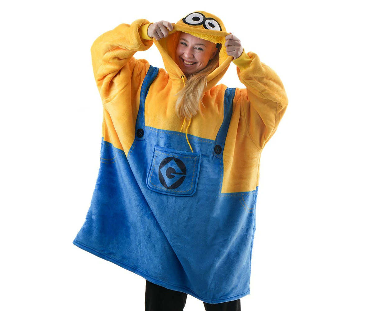 Despicable Me 4 - Bob the Minion Costume Oversized Blanket Hoodie