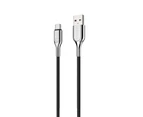 Cygnett 2m 60W Armoured USB-C Cable - Black