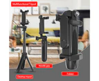 Portable Foldable Mini Desktop Tripod Phone Holder with 3 Sections Extendable Adjustable Phone Clip Length for Smartphone Vlog Recording Selfie Live S