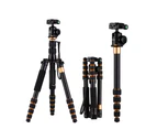 Andoer Portable 5-Section Adjustable Camera Camcorder Video Tripod Detachable Monopod Aluminum Alloy Material with Ball Head Carrying Bag Compatible w