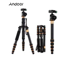 Andoer Portable 5-Section Adjustable Camera Camcorder Video Tripod Detachable Monopod Aluminum Alloy Material with Ball Head Carrying Bag Compatible w