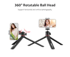 KINGJOY KT-36 Mini Desktop Tripod 360° Rotatable Ball Head with 1/4 Inch Screw for Smartphone Camera Selfie Video Recording Live Stream