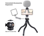 Tabletop Octopus Tripod Stand Phone Tripod Flexible Camera Tripod with 1/4 Inch Screw & Phone Holder 1.5kg Load Capacity for Smartphone Camera Vlog Se