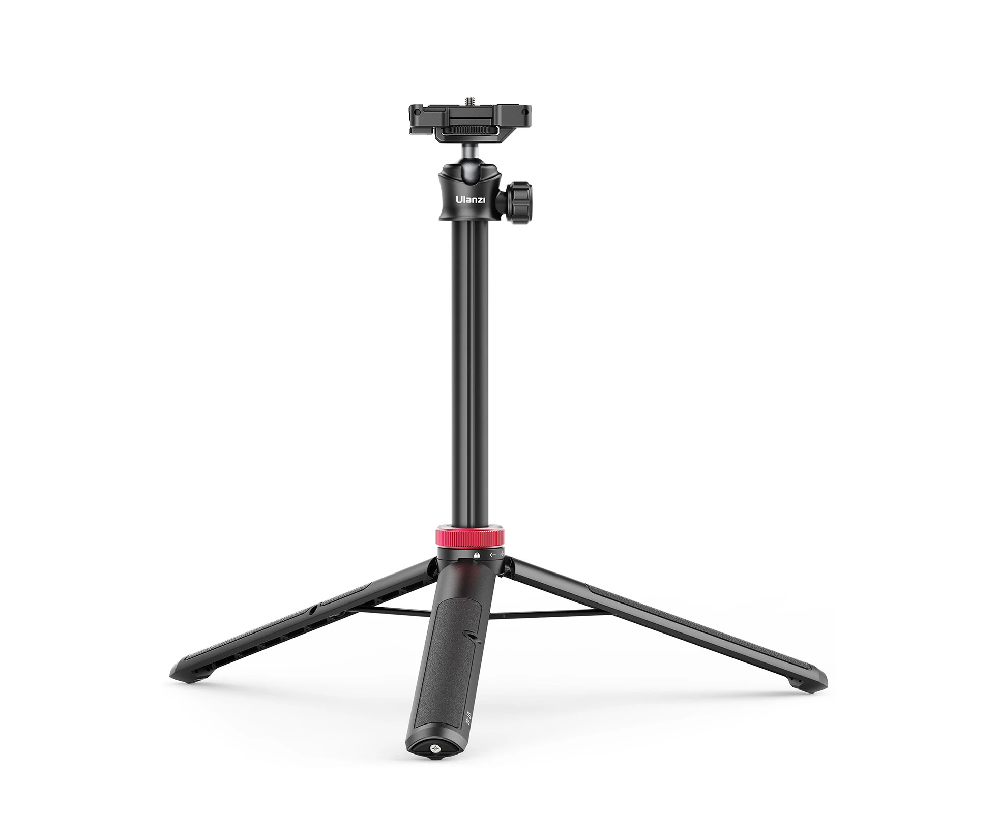 Ulanzi Extendable Mini Tripod Stand Flexible Portable Selfie Stick with 360° Rotatable Ball Head Quick Release Plate Phone Clip Max. Load Bearing 1.5k