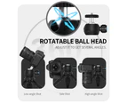 Portable Desktop Tripod for Phone/DSLR/Mirrorless Camera Rotatable Ball Head/1/4'' Screw/2 Availavle Heights/Phone Mounting Seat, Black