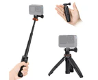 K&F CONCEPT Sports Camera Extendable Selfie Stick Tripod Aluminum Alloy 32cm/12.6in Max. Height 2kg Load Capacity Replacement for GoPro Hero 12/11/10/